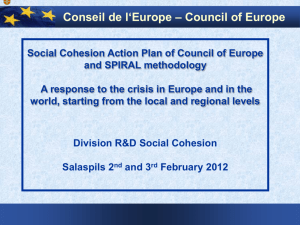 Social Cohesion Action Plan of Council of Europe and