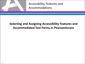 Accessibility and Accommodations