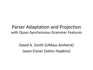 Parser Adaptation and Projection with Quasi