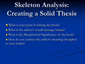 Skeleton Analysis: Creating a Solid Thesis