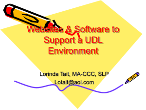 Websites & Software to Support a UDL Environment