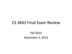 Final Exam Review Slides