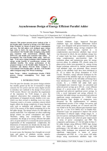 Asynchronous Design of Energy Efficient Parallel Adder