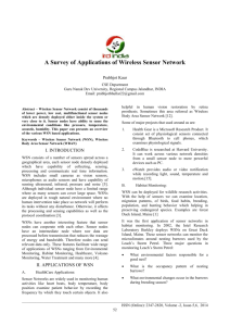 A Survey of Applications of Wireless Sensor Network
