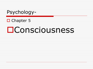 Pyschology Ch. 5 - DreamsMeditationPsychConscious