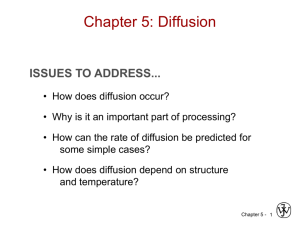 Chapter 5: Diffusion