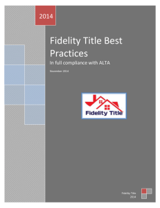 Fidelity Title Best Practices