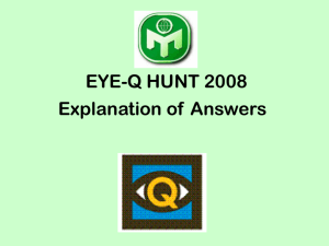 The 2008 Eye-Q Questions