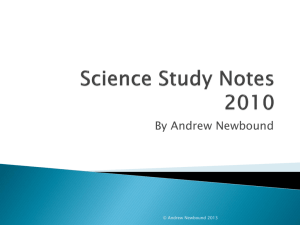 Science Study Notes 2010