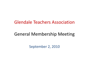 Annually - Glendale Teachers Association