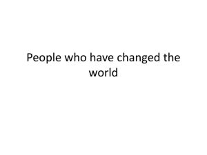 People who have changed the world