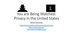 You are Being Watched – Privacy, Public Health, and Society
