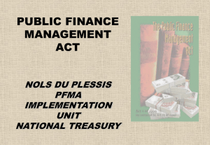The Public Finance Management Act