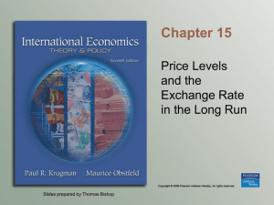 Chapter 15 Price Levels and the Exchange Rate in the Long Run