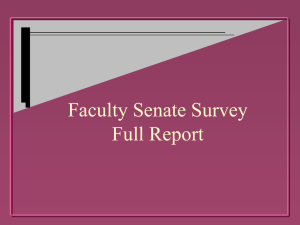 Faculty Senate Survey – PowerPoint