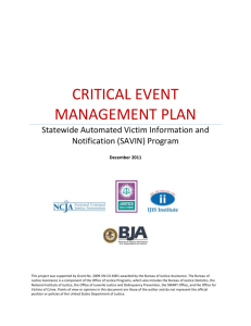 critical event management plan