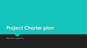 Project Charter plan - Carl Rebman Associate Professor of