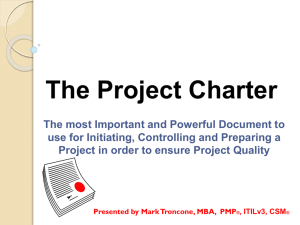 The Project Charter