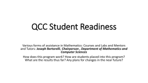 QCC Student Readiness - Queensborough Community College