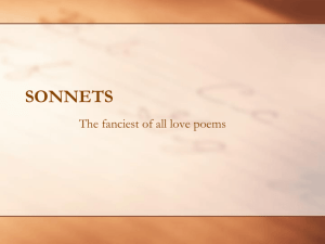 Sonnets aka Shakespeare's Convoluted Love Poems