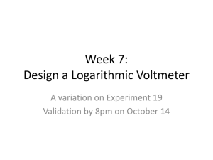 Lab 4: Design a Logarithmic Voltmeter