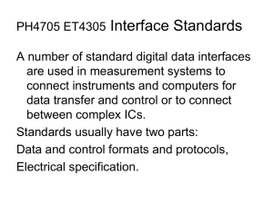 PH4705 ET4305 Interface Standards