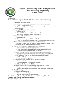 Green Technology Essential Understandings - CTE Europe