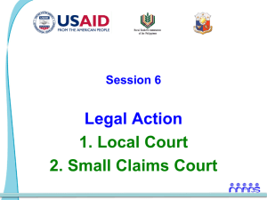 Legal Action & Small Claims Court - RBAP-MABS