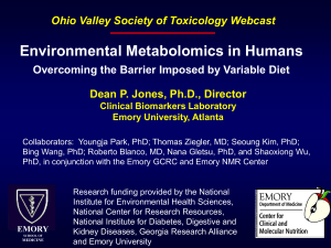 Environmental Metabolomics in Humans Overcoming the Barrier