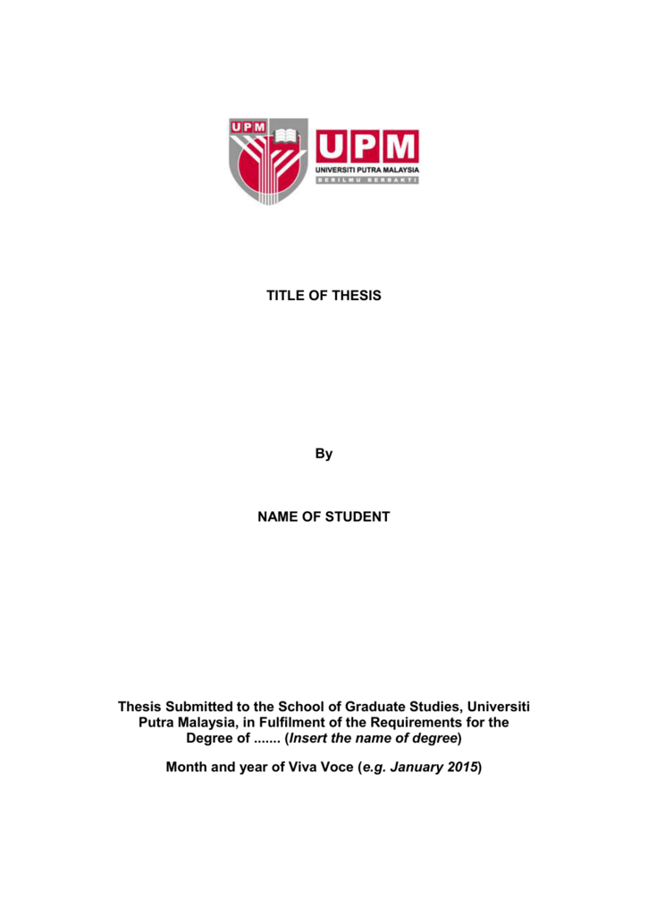 upm thesis proposal template