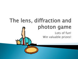 The lens and photon game