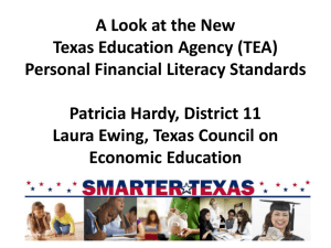 Financial Literacy Education Requirements In Texas Presented