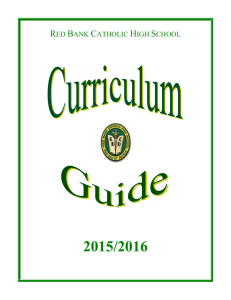 2015/2016 Curriculum Guide - Red Bank Catholic High School