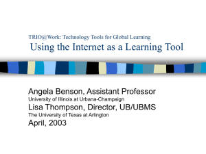 TRIO Technology Seminars: Online Learning