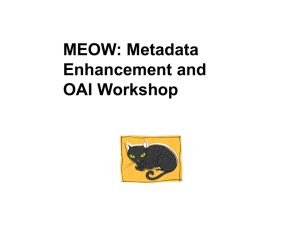 Metadata Enhancement and OAI-PMH