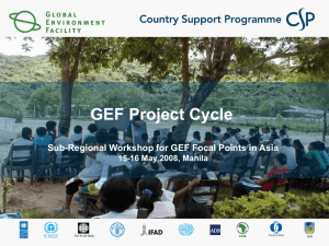GEF Project Cycle Presentation