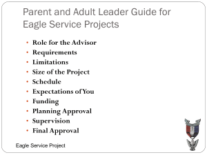 Parent and Adult Leader Guide for Eagle Projects