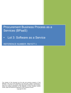 Ariba Based Procurement Business Process as a Services