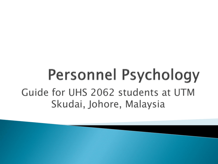 Personnel Psychology