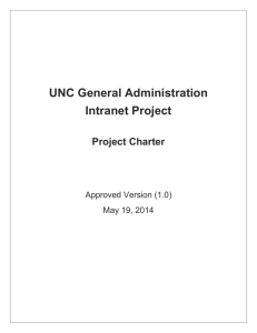 Project Charter - University of North Carolina