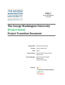 Project Transition Document Template