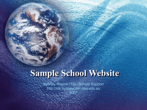 Sample School Website - Sydney Region School ICT Website