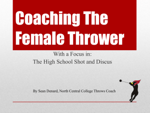 Coaching The Female Thrower