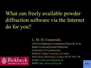 What can freely available powder diffraction software via