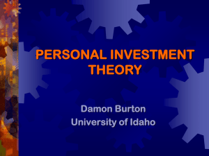Personal Investment Theory