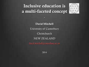 Inclusive education is a multi