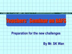 Teachers' Seminar on BAFS