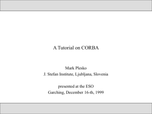 Implementing Distributed Controlled Objects with CORBA