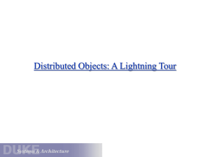 Distributed Objects: A Lightning Tour