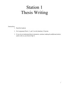 How to Generate a Thesis Statement if the Topic is Assigned